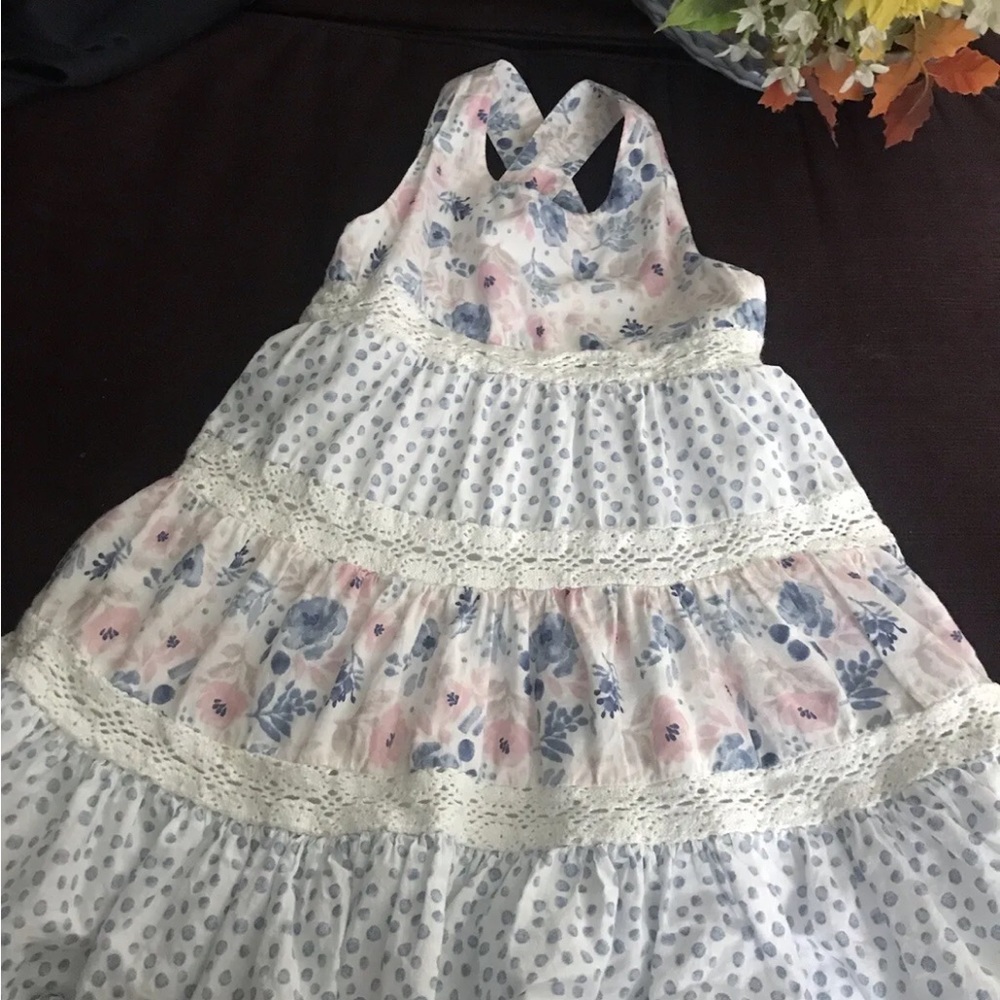 Tommy Bahama girls boho floral dress size 7 EUC!